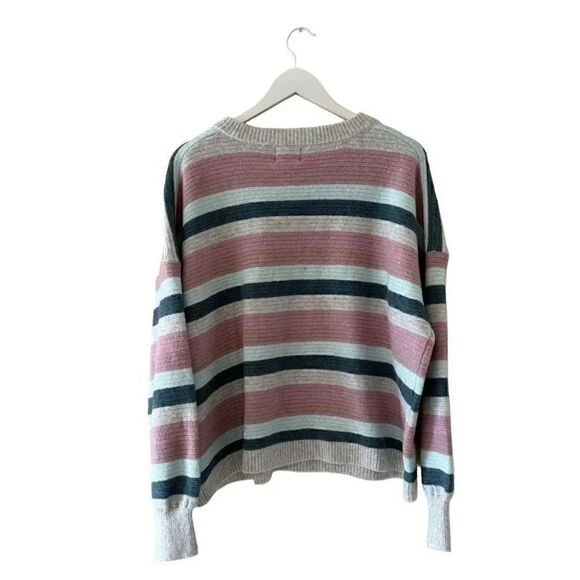 Pinque Multicolor Grey Mauve Combo Crewneck Long Sleeves Pullover SZ XXL # 1868 - Picture 7 of 13